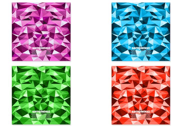 Bright Polygonal Background Vector Pack