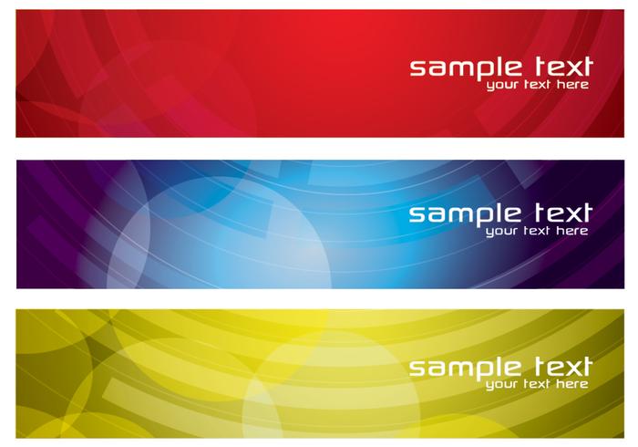 Colorful Abstract Banners Vector Set Two