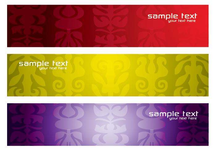 Colorful Patterned Banners Vector Pack
