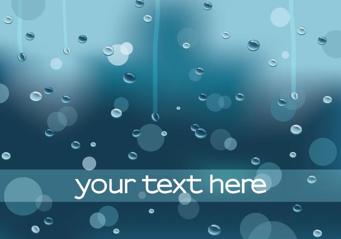 Glass Surface with Water Drops Vector Background