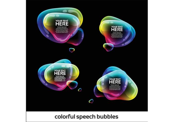 Iridescent Speech Bubbles Vector Pack