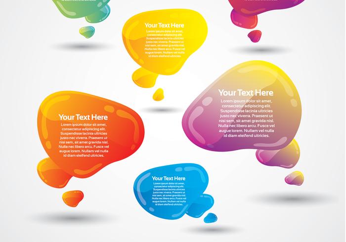 Glossy Speech Bubbles Two Vector Pack