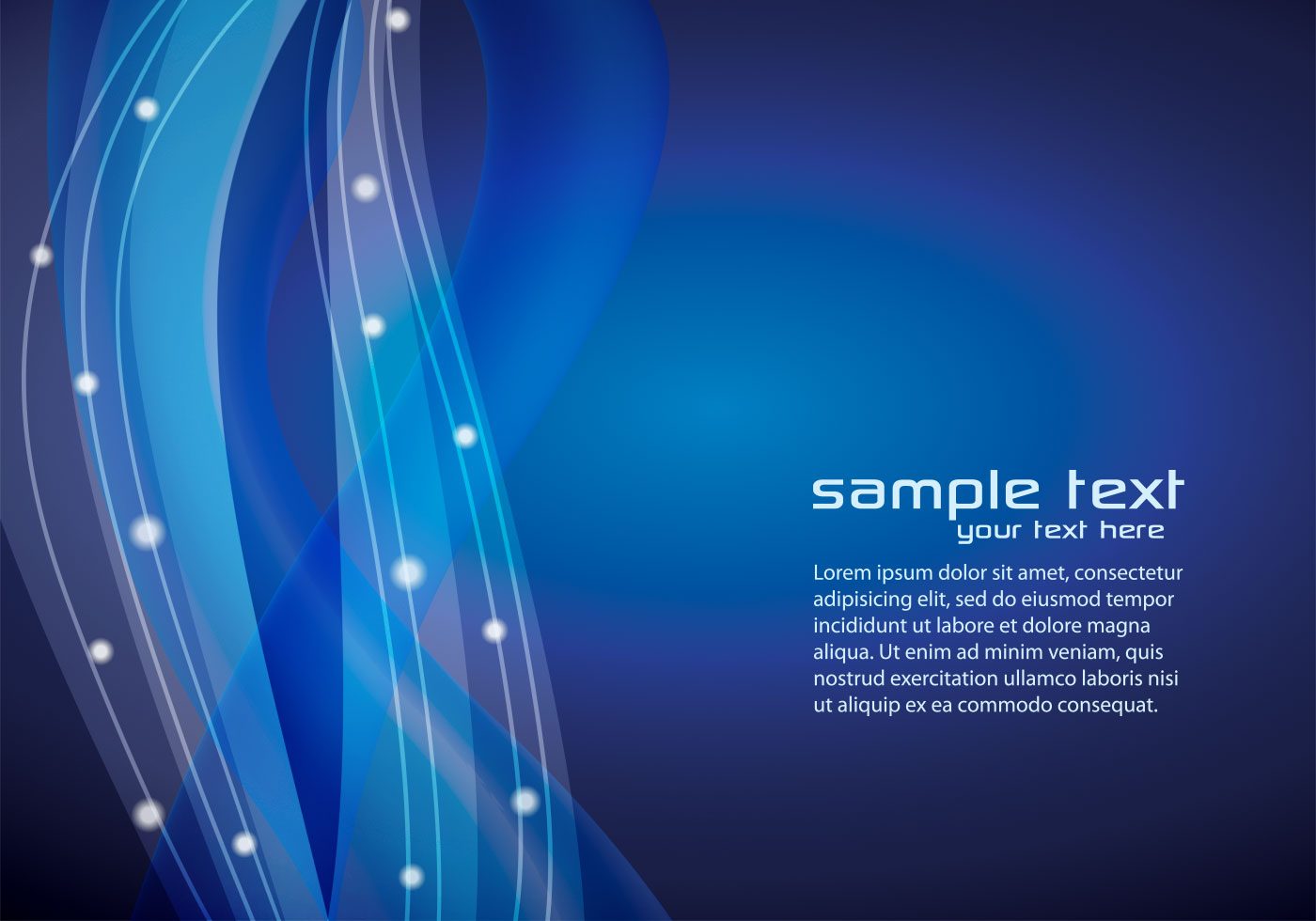 Blue Modern Abstract Background Two Vector Download Free 