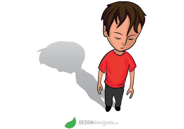 Boy Vector - Troubled Youth Illustration Boy Vector - Troubled Youth Illustration