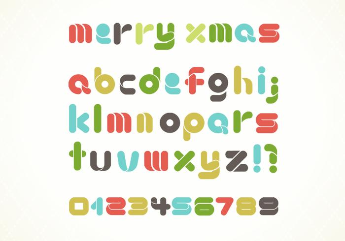 Retro Bubble Vector Alphabet