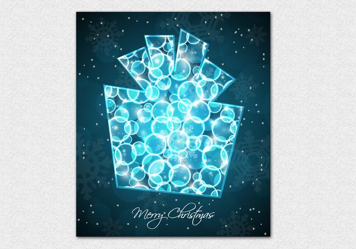 Bokeh Christmas Present Vector Background