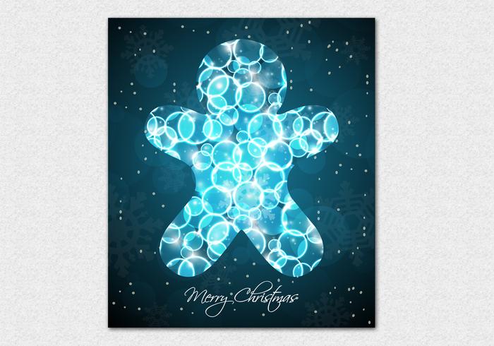 Bokeh Gingerbread Cookie Vector Background