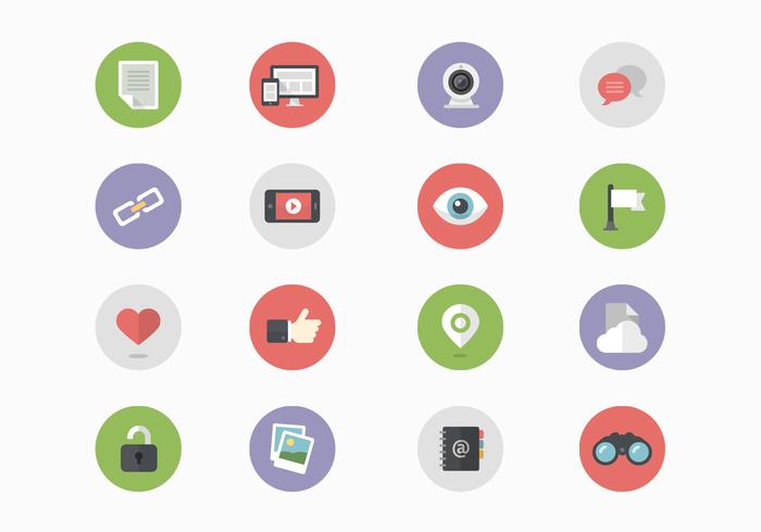 16 Social Media Icon Vectores