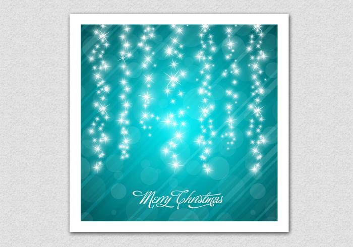 Teal Sparkling Chrismtas Vector Background