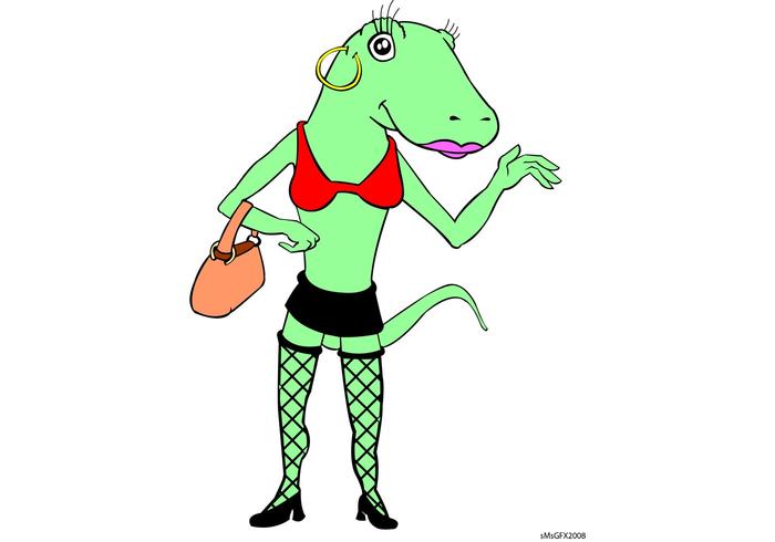 Lot Lizard Vector Cartoon Lot Lizard Vector Cartoon