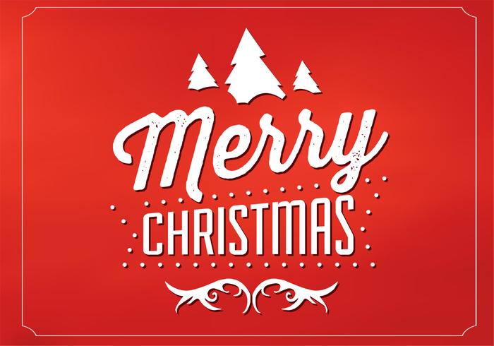 Red Merry Christmas Vector Background