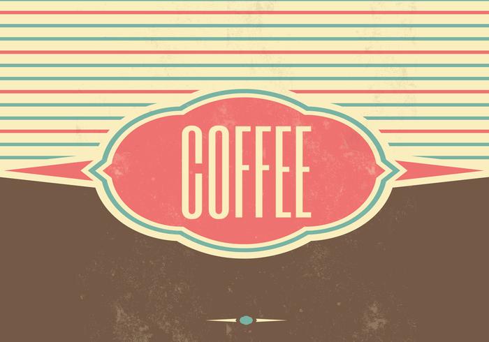 Fondo de vector de café retro