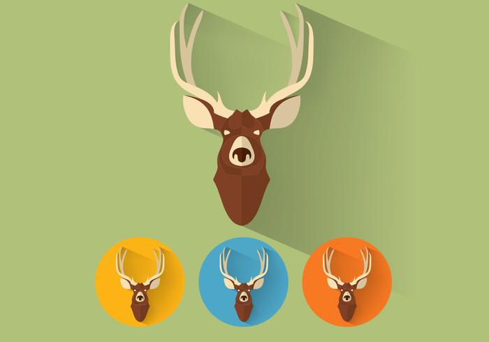 Deer Head Icons Vector Pack