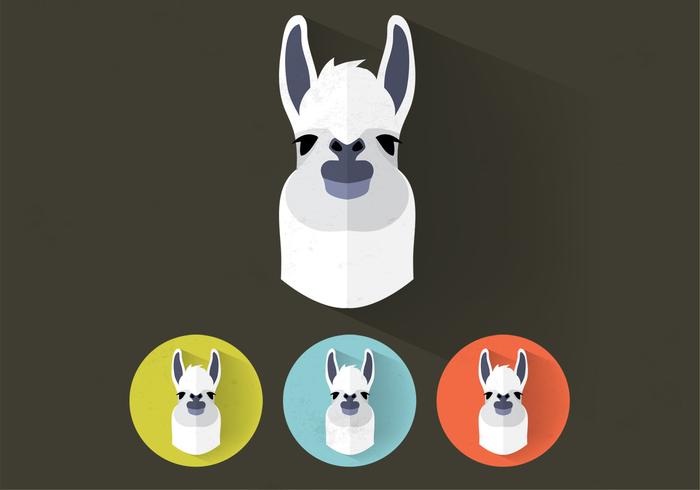 Llama Vector Retratos