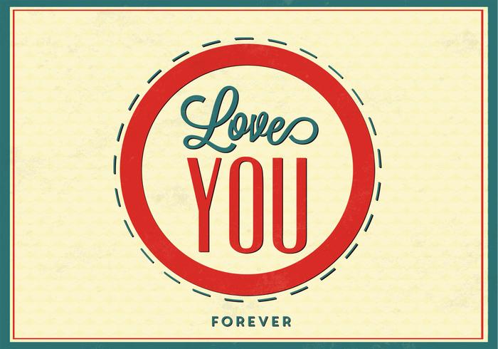 Love You Forever Love Vector Background