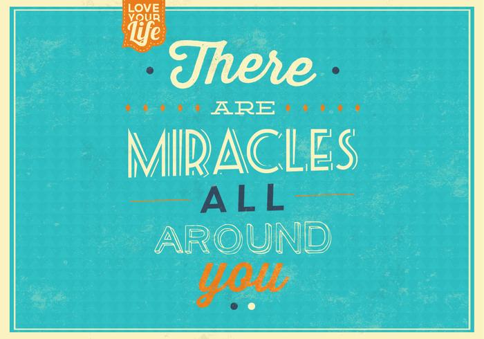 Miracles Quote Vector Background