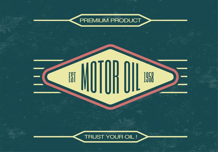 Vintage Motor Oil Vector Background