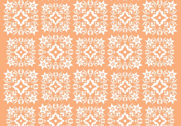 Retro Orange Ornament Vector Patrón