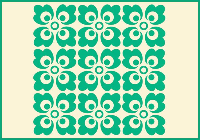 Green Ornament Vector Pattern Two