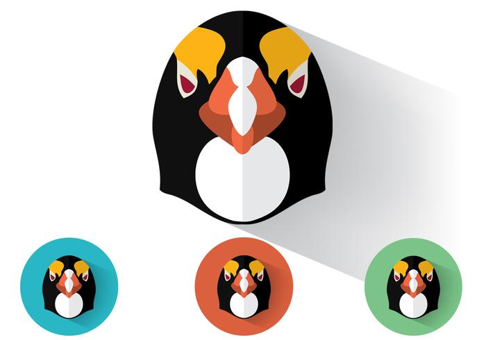 Retratos de pingüinos conjunto de vectores