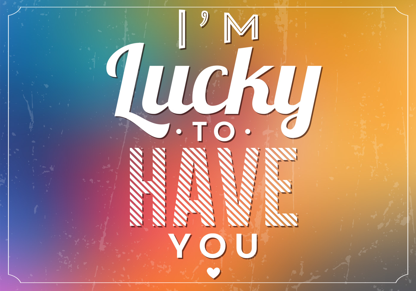 Rainbow I’m Lucky Vector Background 81707 Vector Art at Vecteezy