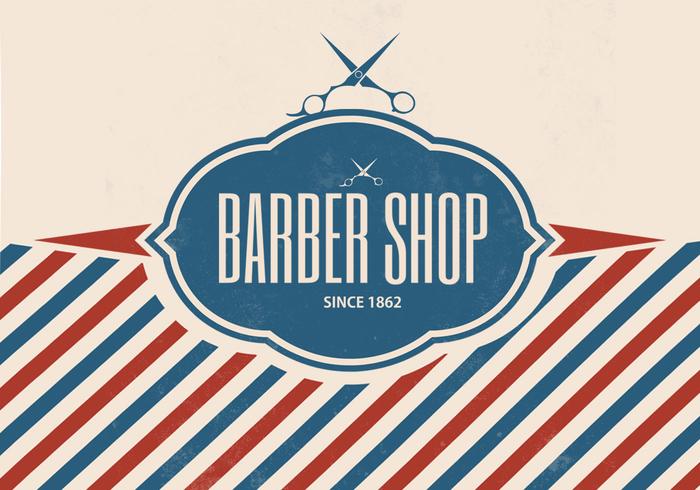 Retro Barber Shop Vector Background