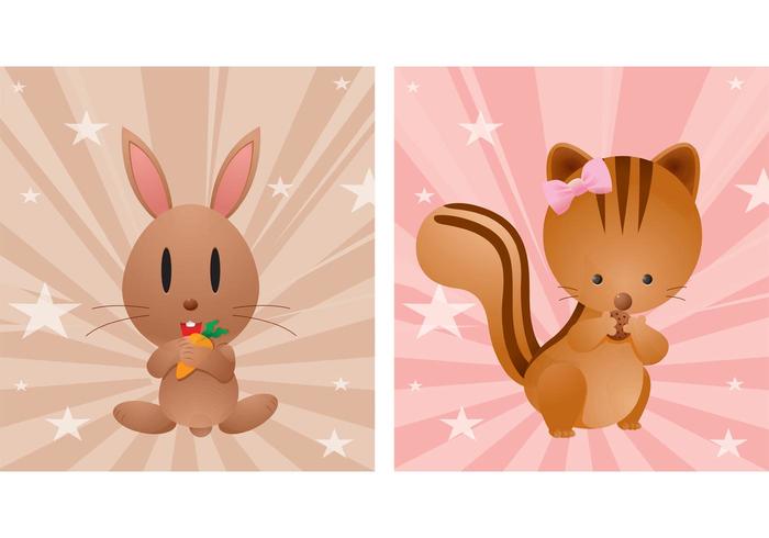 Free Cute Cartoon Animal Vectors Free Cute Cartoon Animal Vectors