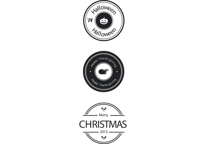 Free Holiday Badge Vectors Free Holiday Badge Vectors