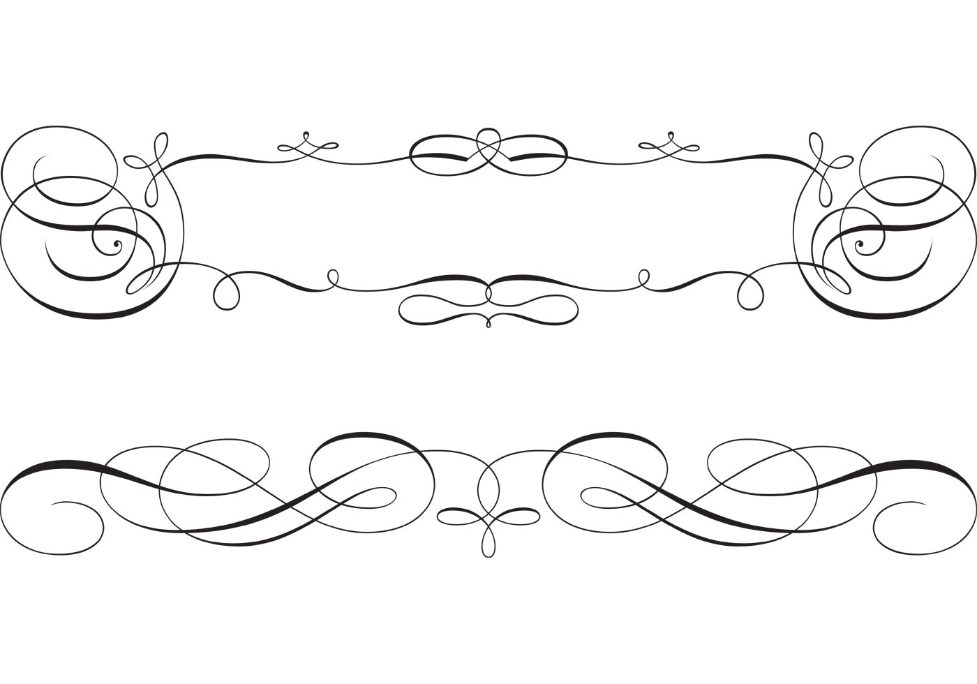 Download Swirly Scroll Frame and Border Vectors - Download Free ...