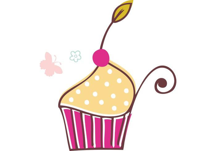 Vectores de cupcake gratis