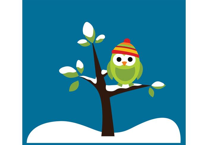 Free Winter Owl Vectors Free Winter Owl Vectors