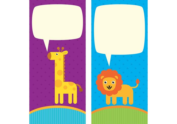 Cute Animal Vector Cards