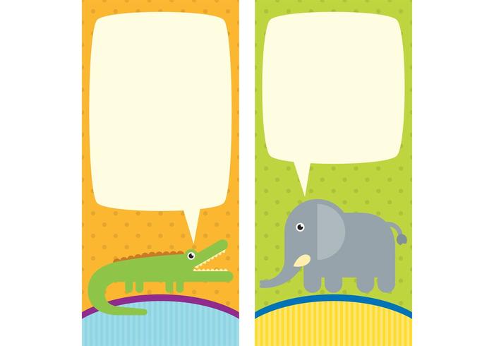 Cute Animals Vector Cards 