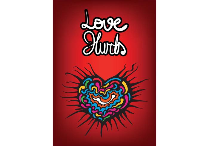 Free Love Hurts Heart Vector Free Love Hurts Heart Vector