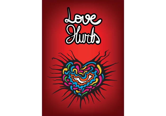 Free Love Hurts Heart Vector