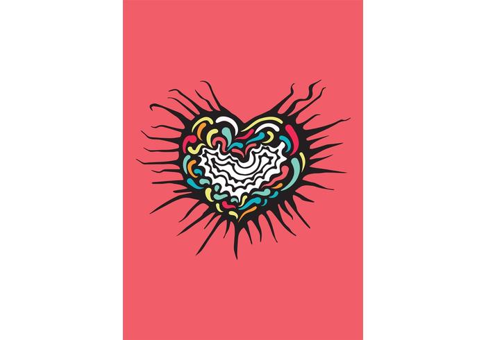 Free Grungy Decorative Heart Vector Free Grungy Decorative Heart Vector