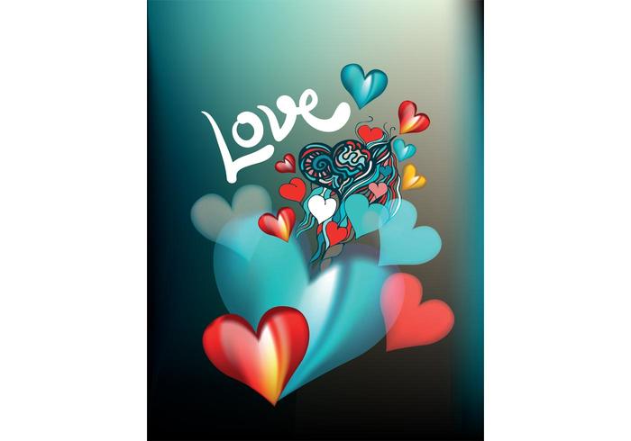 Airbrushed Heart Vectors Airbrushed Heart Vectors