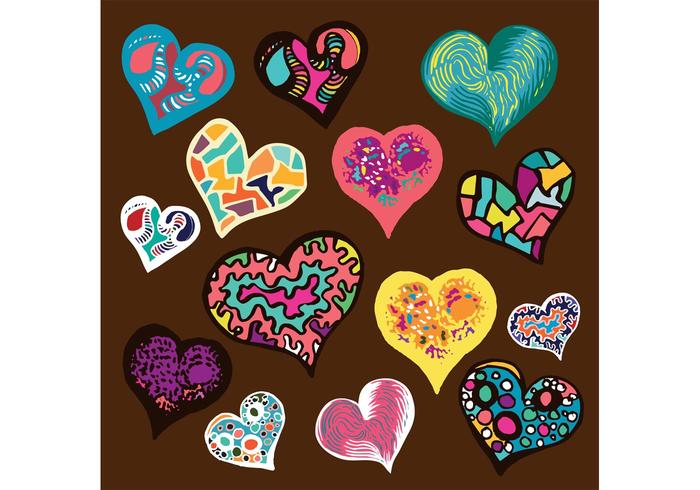 Free Doodle Heart Vector Set Free Doodle Heart Vector Set