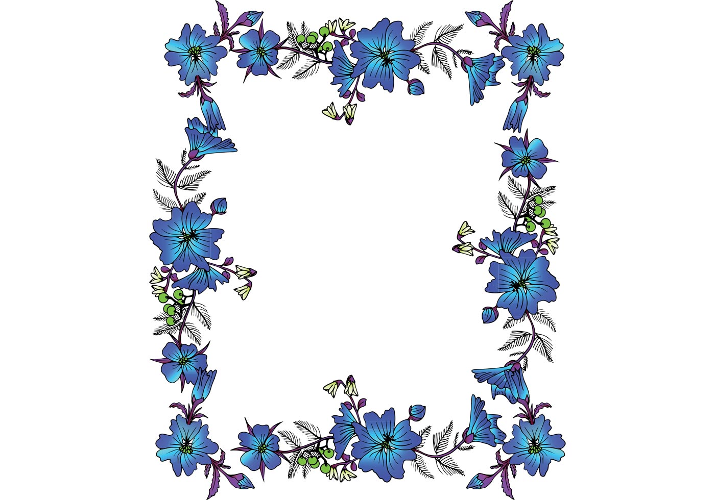 Free Vector Floral Frame - Download Free Vector Art, Stock Graphics