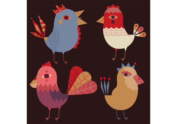 Decorative Bird Vectors Decorative Bird Vectors