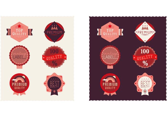 Set of Badge Vectors and Label Vectors Set of Badge Vectors and Label Vectors