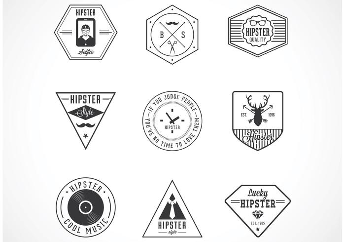 Libre Hipster insignias de vectores