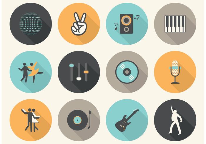 Free Vector Flat Music Icons Free Vector Flat Music Icons
