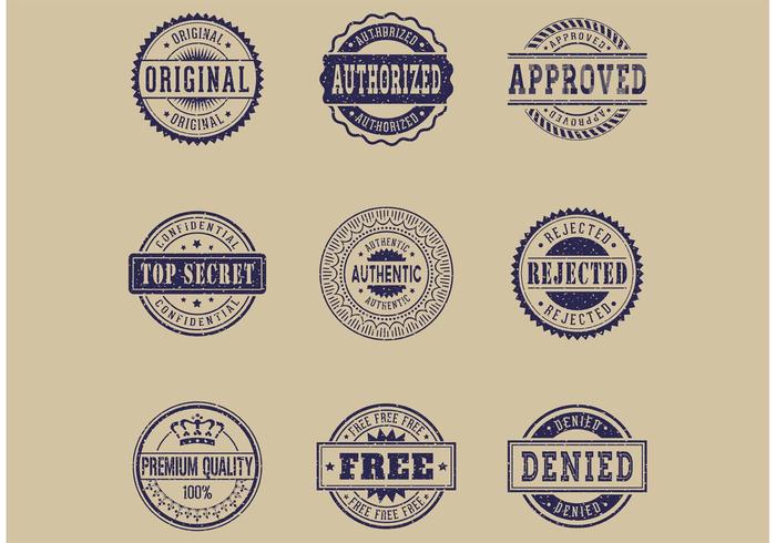 Free Commercial Grunge Rubber Stamps Vector