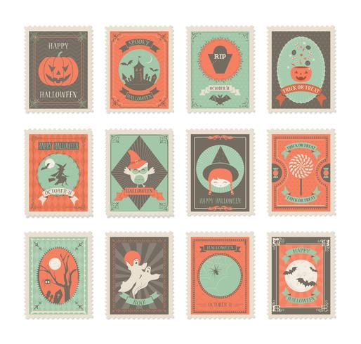 Halloween Post Stamp Vectors