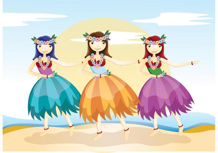 Hula-hula Girl Vectors 