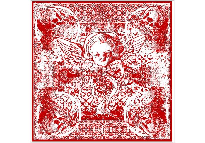 Wicked Cherub Bandana Vector Wicked Cherub Bandana Vector