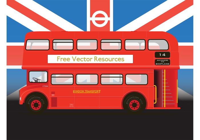 Red Double Decker Bus Vector Red Double Decker Bus Vector