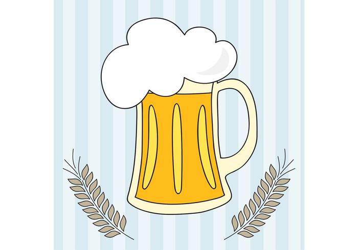 Beer Vector with Wheat Beer Vector with Wheat