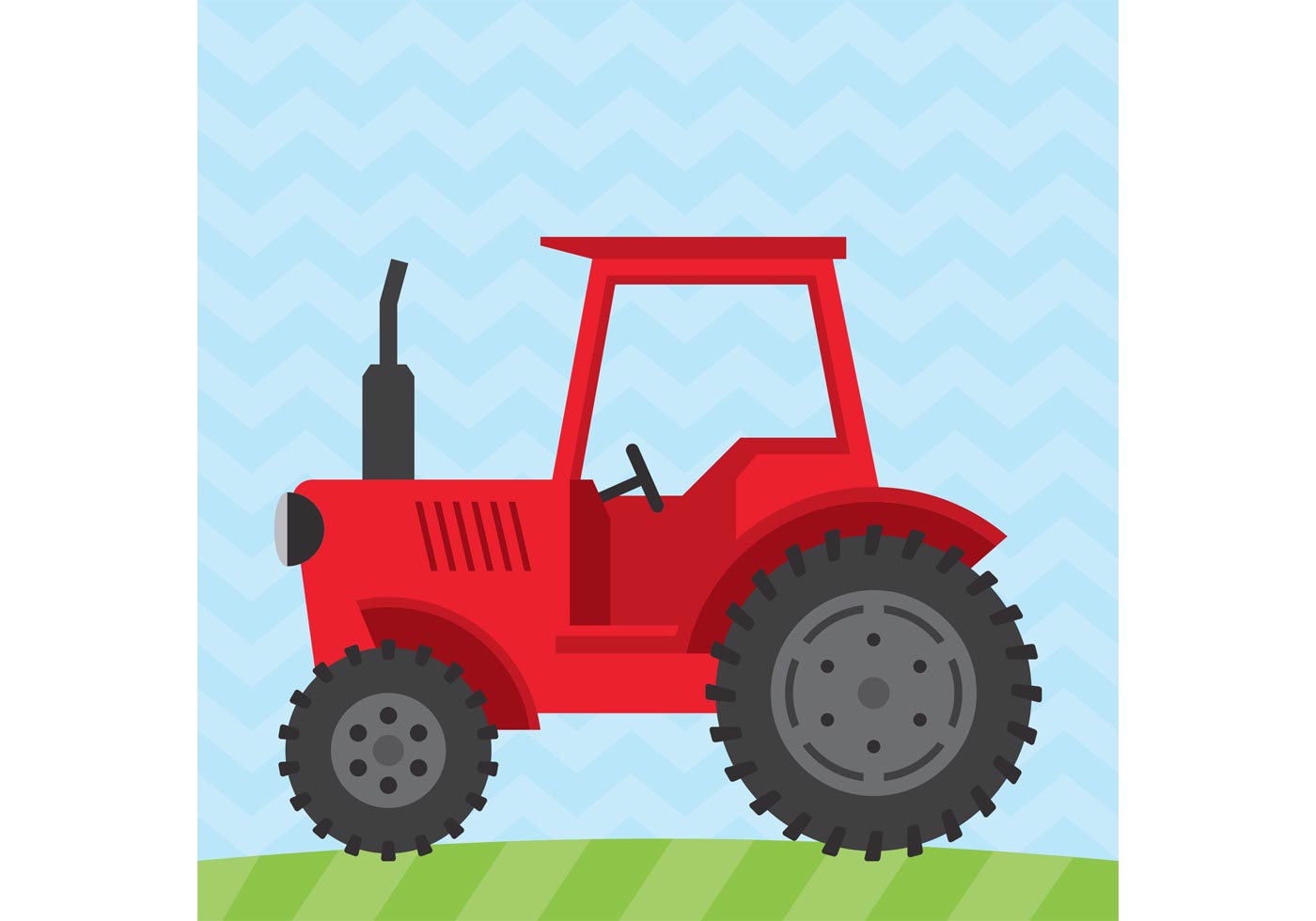 Cute Tractor Svg - Layered SVG Cut File